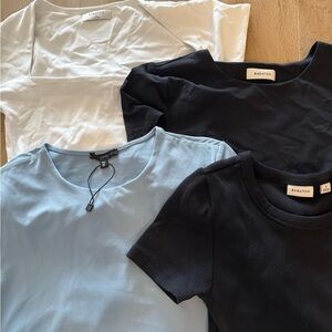 Babaton T-Shirt Collection - Black, White, Light Blue